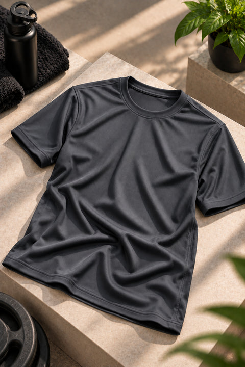 PL1006 Sapp Mattie Round Neck Half Sleeve Plain T-Shirt - View 3