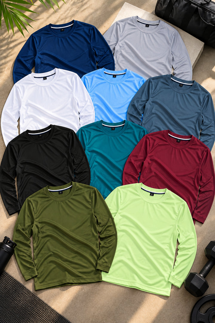 PG3000 Men Sarina Round Neck Full Sleeve Plain T-Shirt - View 1