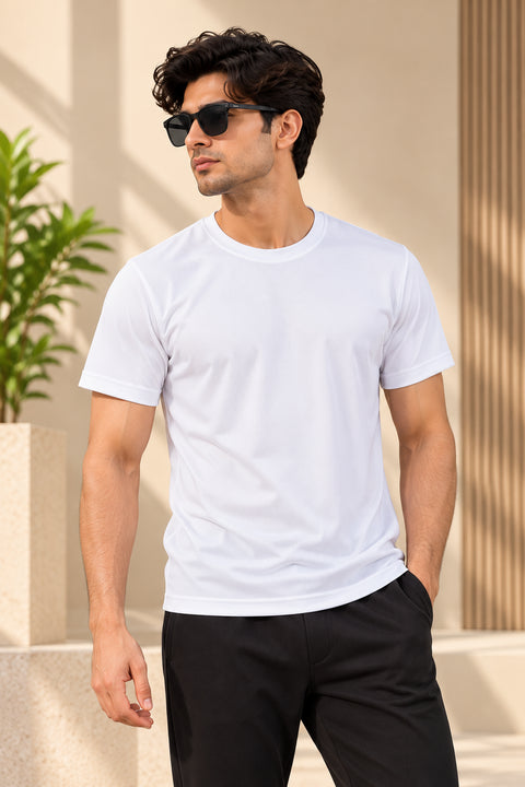 PL1006 Sapp Mattie Round Neck Half Sleeve Plain T-Shirt - View 5