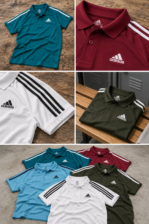 DA1504 Sapp Mattie Polo Half Sleeve Embroidery 3 Stripe T-Shirt - View 5
