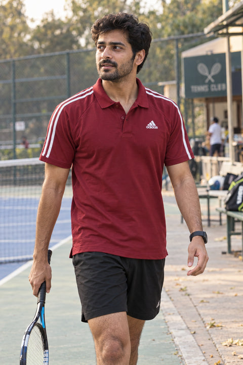 DA1504 Sapp Mattie Polo Half Sleeve Embroidery 3 Stripe T-Shirt - View 3