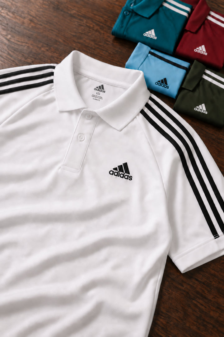 DA1504 Sapp Mattie Polo Half Sleeve Embroidery 3 Stripe T-Shirt - View 2