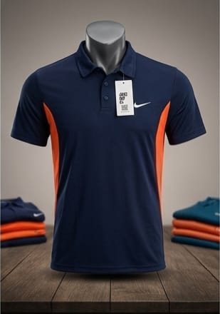 KN1504 Imported Dot Knit Polo Half Sleeve Heat Transfer Print Cut & Sew T-Shirt - View 3
