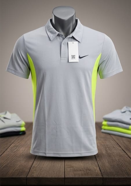KN1504 Imported Dot Knit Polo Half Sleeve Heat Transfer Print Cut & Sew T-Shirt - View 4