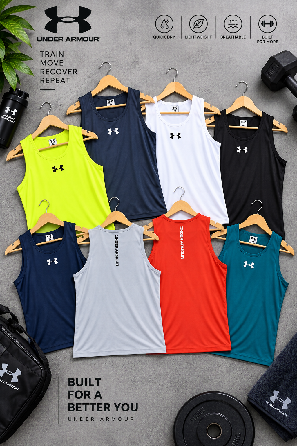 AU006 Super Matte U Neck Heat Transfer Print Sando