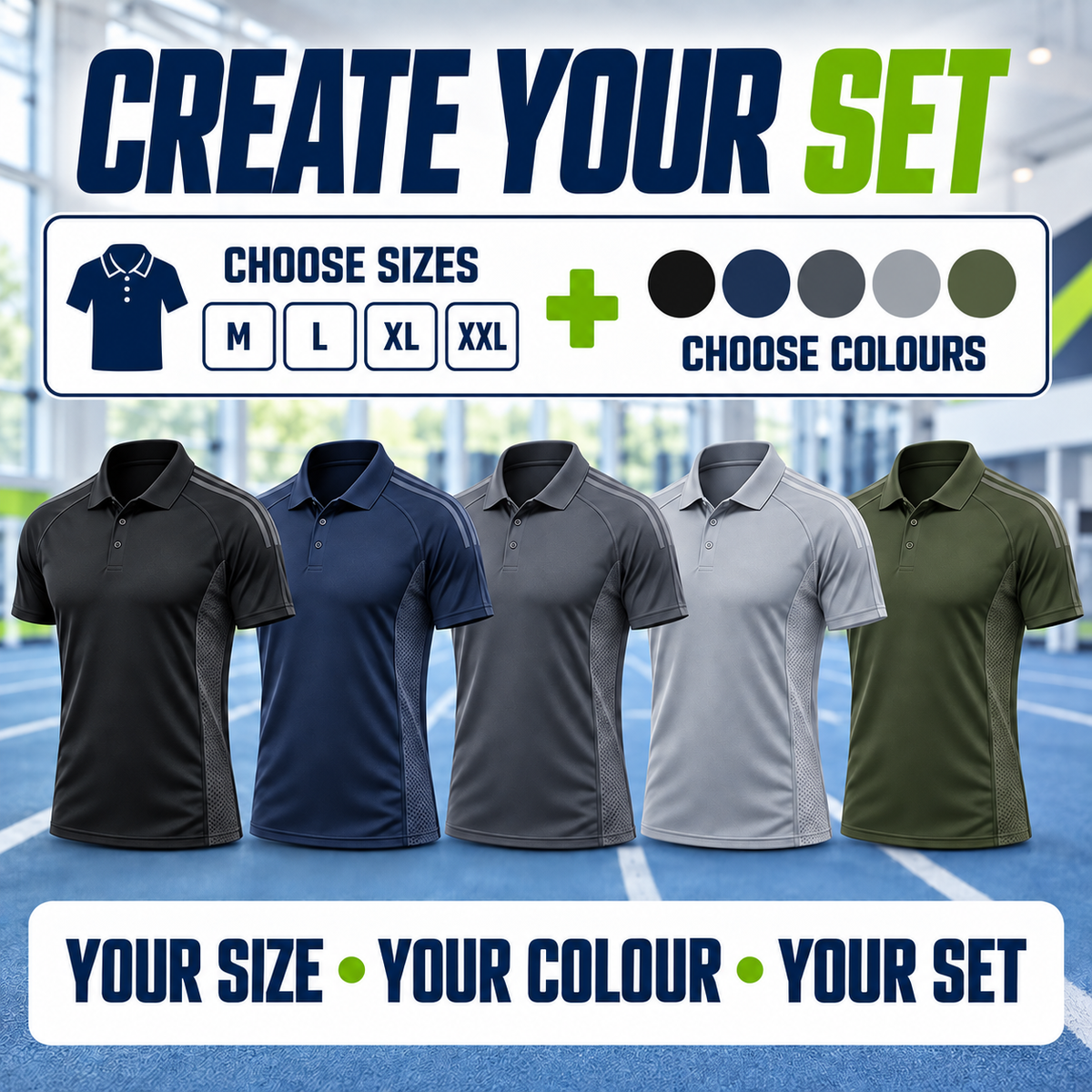 Polo T-Shirts — Size & Colour Choice