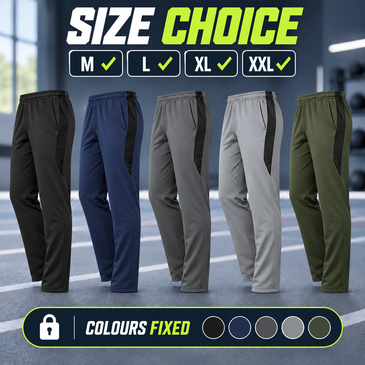 Lowers size choice — colours fixed