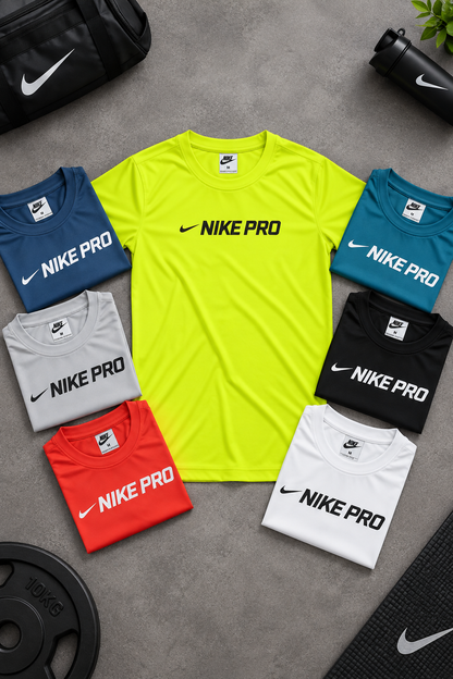 KN1012 Imported Dot Knit Round Neck Half Sleeve Heat Transfer Print T-Shirt