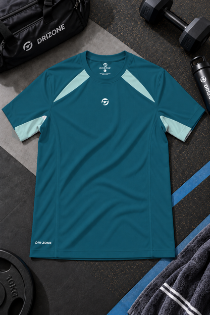 DM1011 Rolex Knit Colour Block Half Sleeve T-Shirt