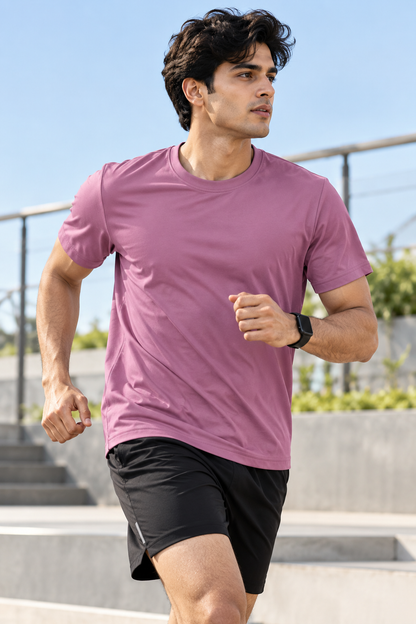 PL1001 Super Matte Round Neck Half Sleeve Plain T-Shirt