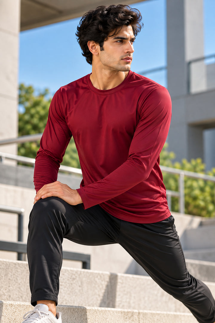 PG3000 Men Sarina Round Neck Full Sleeve Plain T-Shirt - View 2