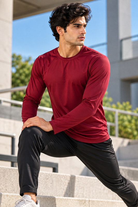 PG3000 Men Sarina Round Neck Full Sleeve Plain T-Shirt