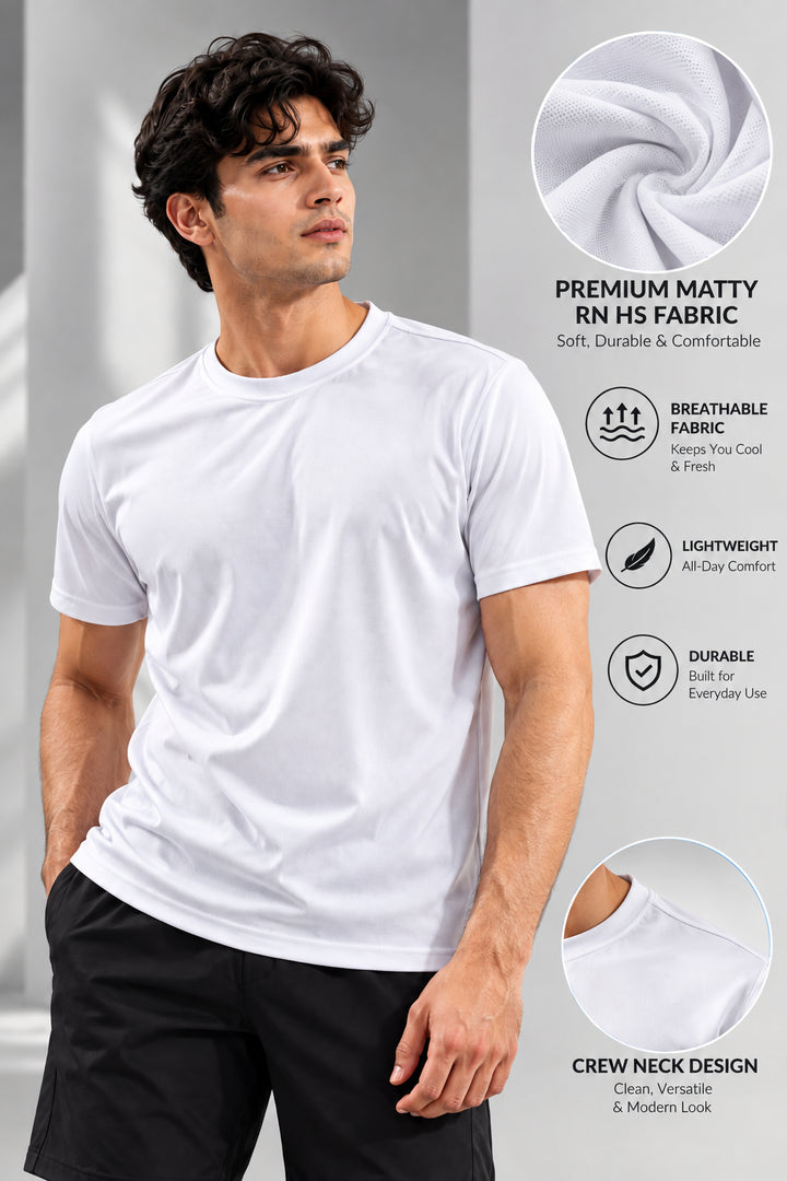 PL1006 Sapp Mattie Round Neck Half Sleeve Plain T-Shirt - View 2