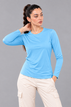 PL3005 Women Imported Rolex Knit Round Neck Full Sleeve Plain T-Shirt