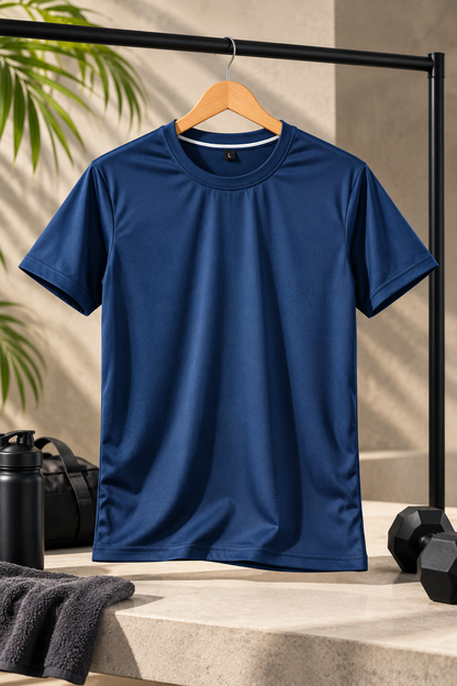 PG1000 Men Sarina Round Neck Half Sleeve Plain T-Shirt