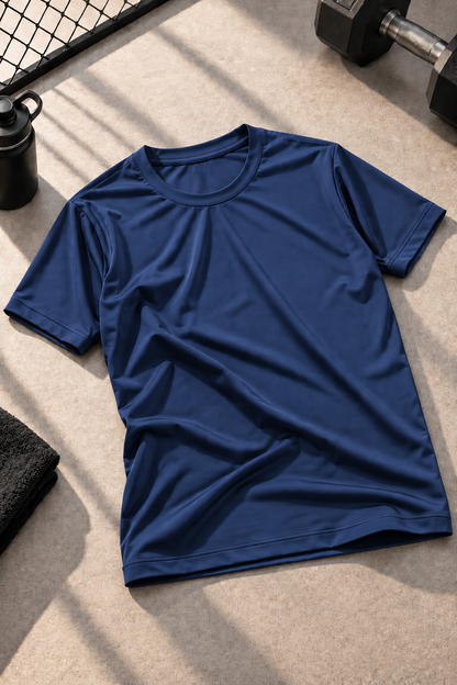 PL1001 Super Matte Round Neck Half Sleeve Plain T-Shirt