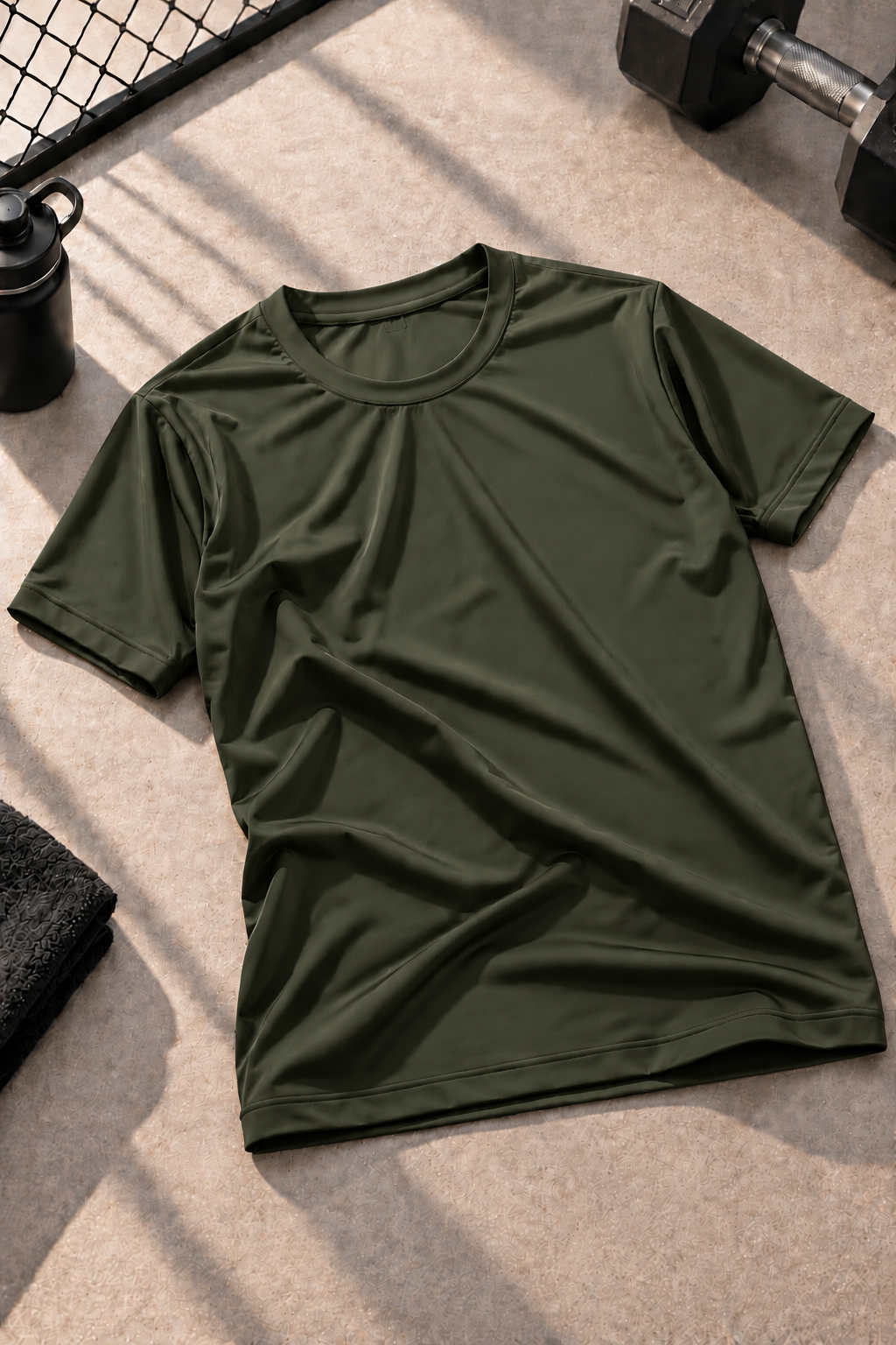 PL1001 Super Matte Round Neck Half Sleeve Plain T-Shirt
