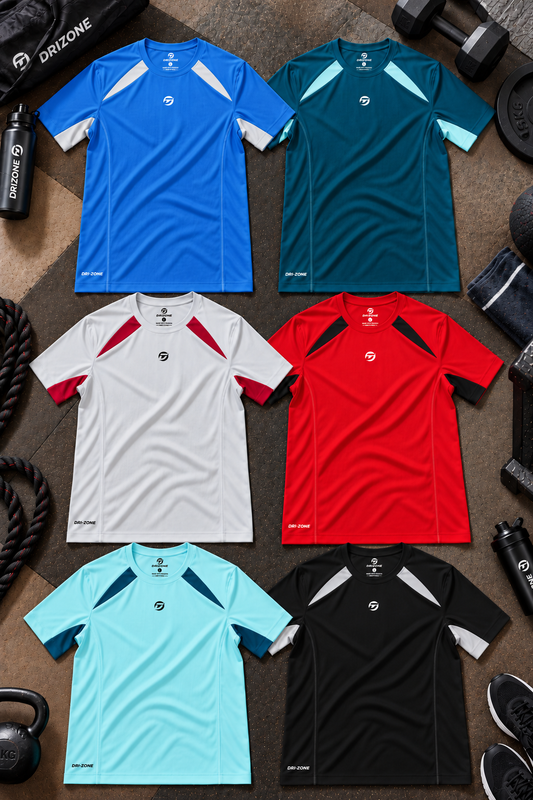 DM1011 Rolex Knit Colour Block Half Sleeve T-Shirt