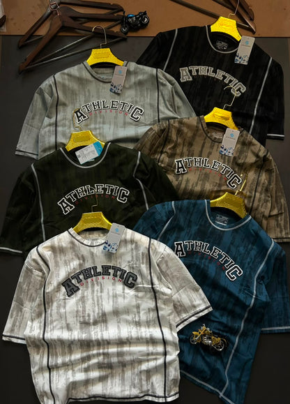 DM1010 Drizone Men Imported COT-DRI Round Neck Half Sleeve Heat Transfer Print Oversized Boxy T-Shirt