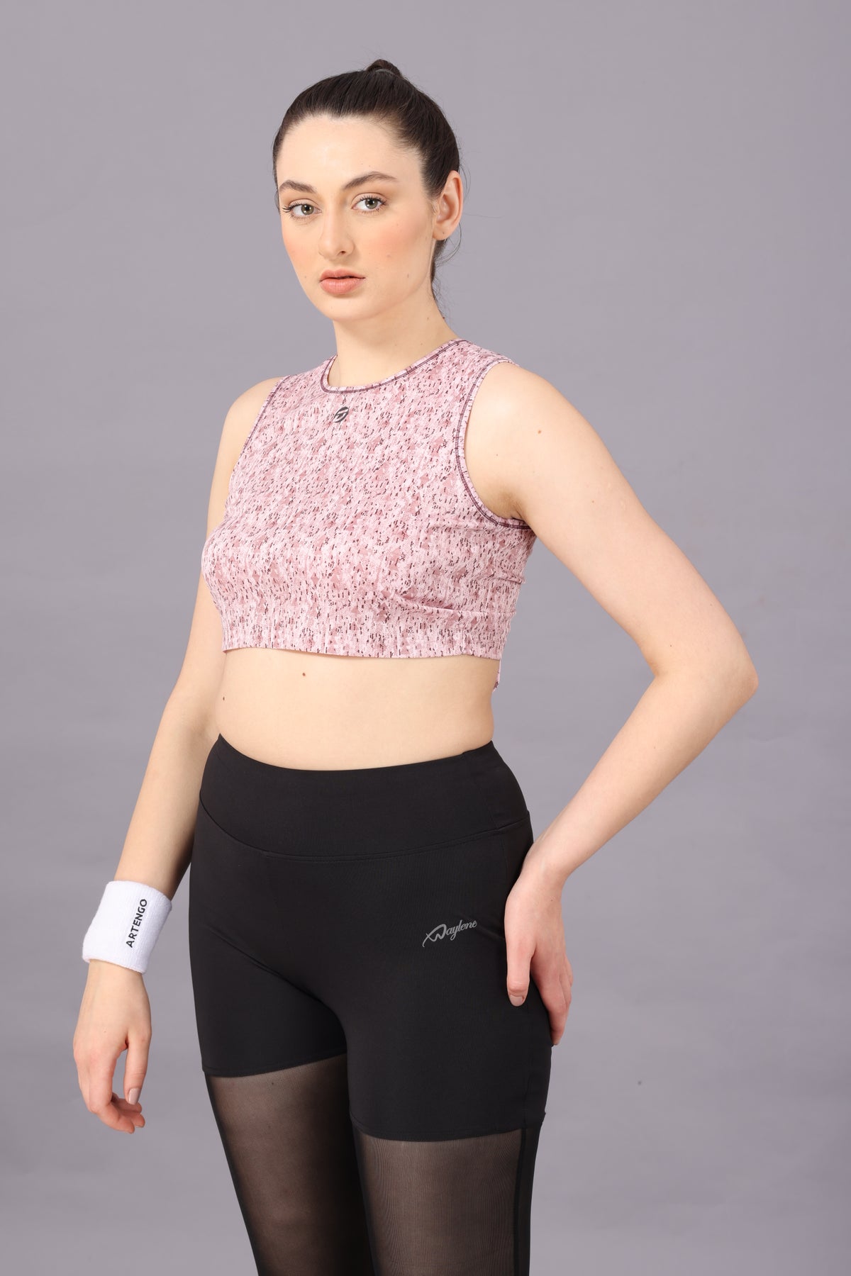 DW0008 Drizone Women Printed Micro Polyester U Neck Heat Transfer Print Gym Sando