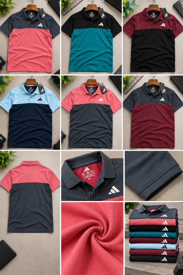 DA1506 Sapp Mattie Polo Half Sleeve Embroidery Cut & Sew T-Shirt - View 3