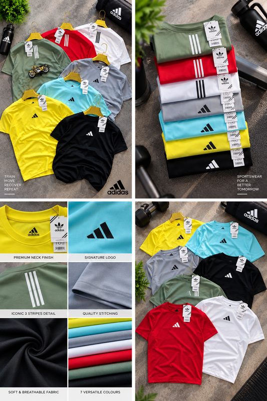 DA1024 Imported Rolex Knit Round Neck Half Sleeve Heat Transfer Print T-Shirt