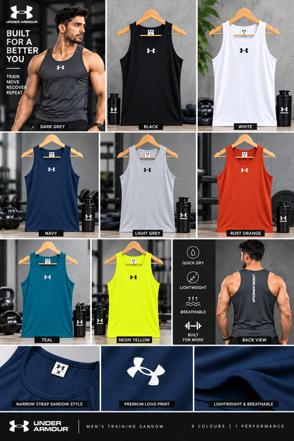 AU006 Super Matte U Neck Heat Transfer Print Sando